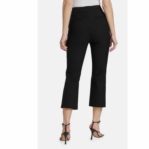 DEREK LAM 10 CROSBY Front Slit Crop Pants Black Size 6 Women’s - Picture 3 of 16